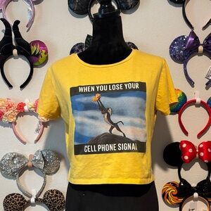 Disney Yellow Graphic Short Sleeve Tee - Rafiki Illustration